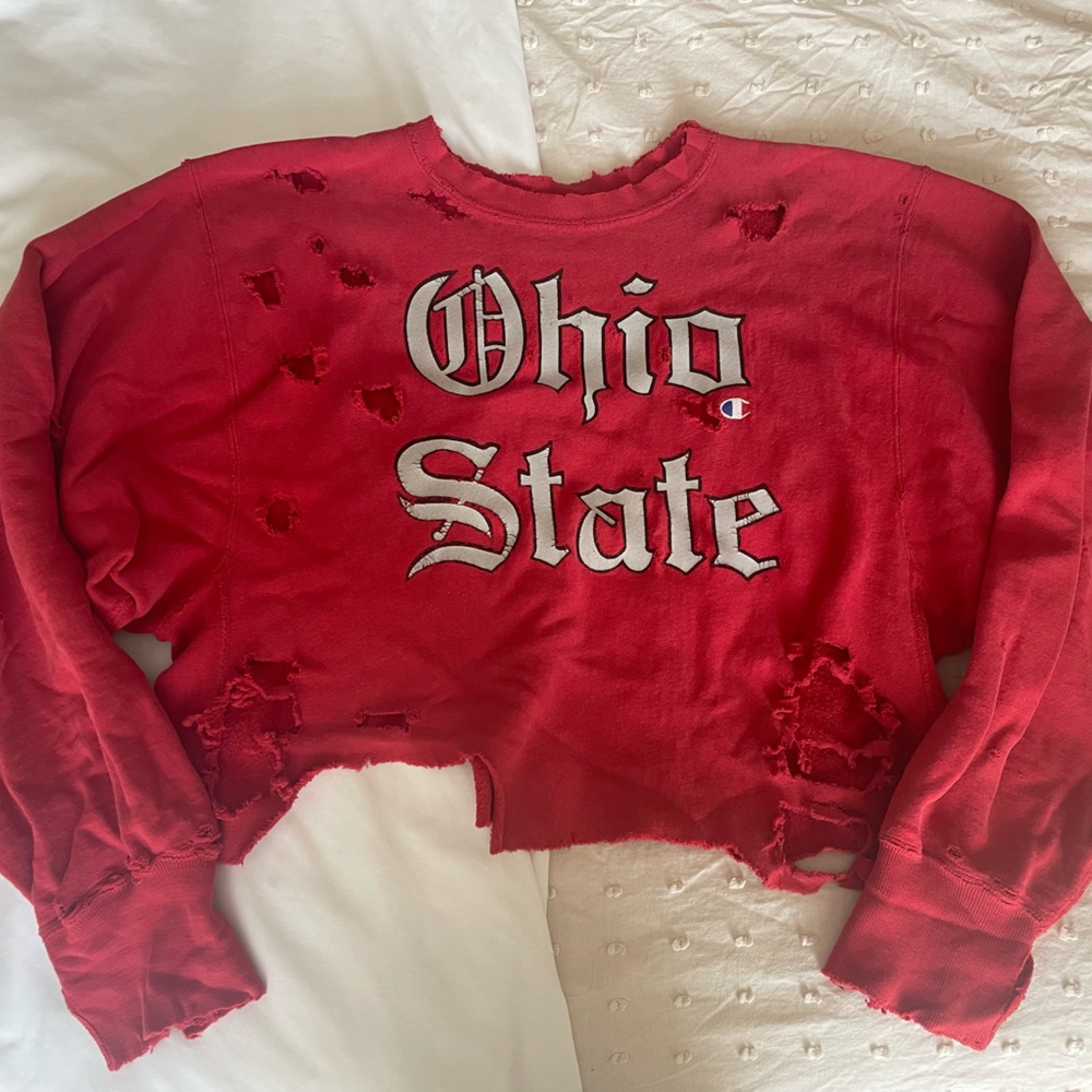 Ohio State distressed Champion sweatshirt
